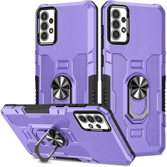 HCTian Case for Galaxy A13 4G/Galaxy A13 5G/Galaxy A04S SM-A135U Case, Heavy Duty Kickstand Holder Built-in Magnetic Car Mount Shockproof Camera Protective Phone Cover for Samsung Galaxy A13