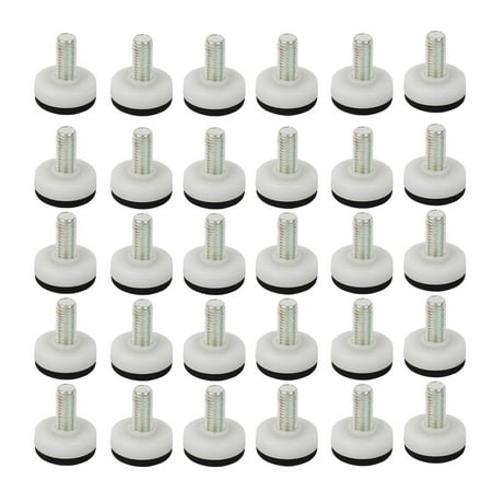 Furniture Chair Table Glide Leveling Foot M10 X 22mm Thread Screw 30 Pcs