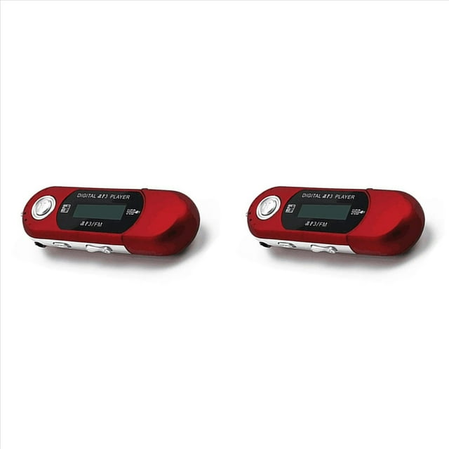 2X Mini Reproductor MP3 USB 2.0 Unidad Flash Pequeña Reproductor de Música LCD Multilenguaje con Conector de Audio de 3,5 mm Apagado Automático(C)