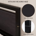 thumbnail image 5 of Sha Cerlin Black King Size Heavy Duty Metal Platform Bed Frame with Wooden Headboard & Footboard, Adult, 5 of 7