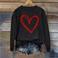 thumbnail image 6 of TKLPEHG Valentines Day Sweatshirt for Women Cute Heart Shirts Crewneck Casual Long Sleeve Valentines Pullover Holiday Tops (Black,M), 6 of 8