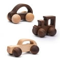 thumbnail image 1 of 3 piezas de juguetes de madera para bebés, juguetes de agarre para bebés, juguetes de empuje para coches, juguetes Montessori, vehículos de juguete de madera, #2, 1 of 5