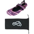 thumbnail image 4 of Nufoot Futsole Sporty Stripe Ballerina Slipper Shoes (Women's), 4 of 4