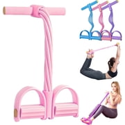 Fashion Puller Exercise, 8-Tube Pedal Resistance Device, Fixed All-in-One Resistance Trainer, 21 Resistance Bands for Full, Body Stretching & Strength Training at Home or Office