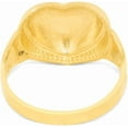 thumbnail image 4 of Floreo 10k Yellow Gold 13mm Domed Heart with Leaf Design Ring, Sizes 4 - 10, 4 of 5