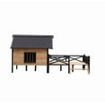 thumbnail image 5 of Outdoor Large Wooden Cabin House Style Wooden Dog Kennel with Porch, 5 of 9