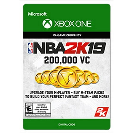 NBA 2K19 200,000 VC, 2K Games, Xbox, [Digital (Best Downloadable Xbox One Games)