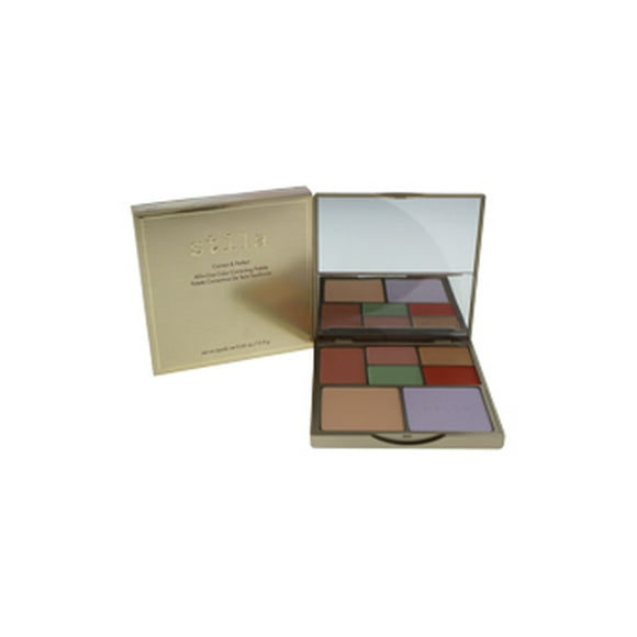 Stila Color Correcting Palette, Correct And Perfect All In One, Cream &amp; Powder Face Makeup for Dark Circles, Redness, 0.45 Oz.
