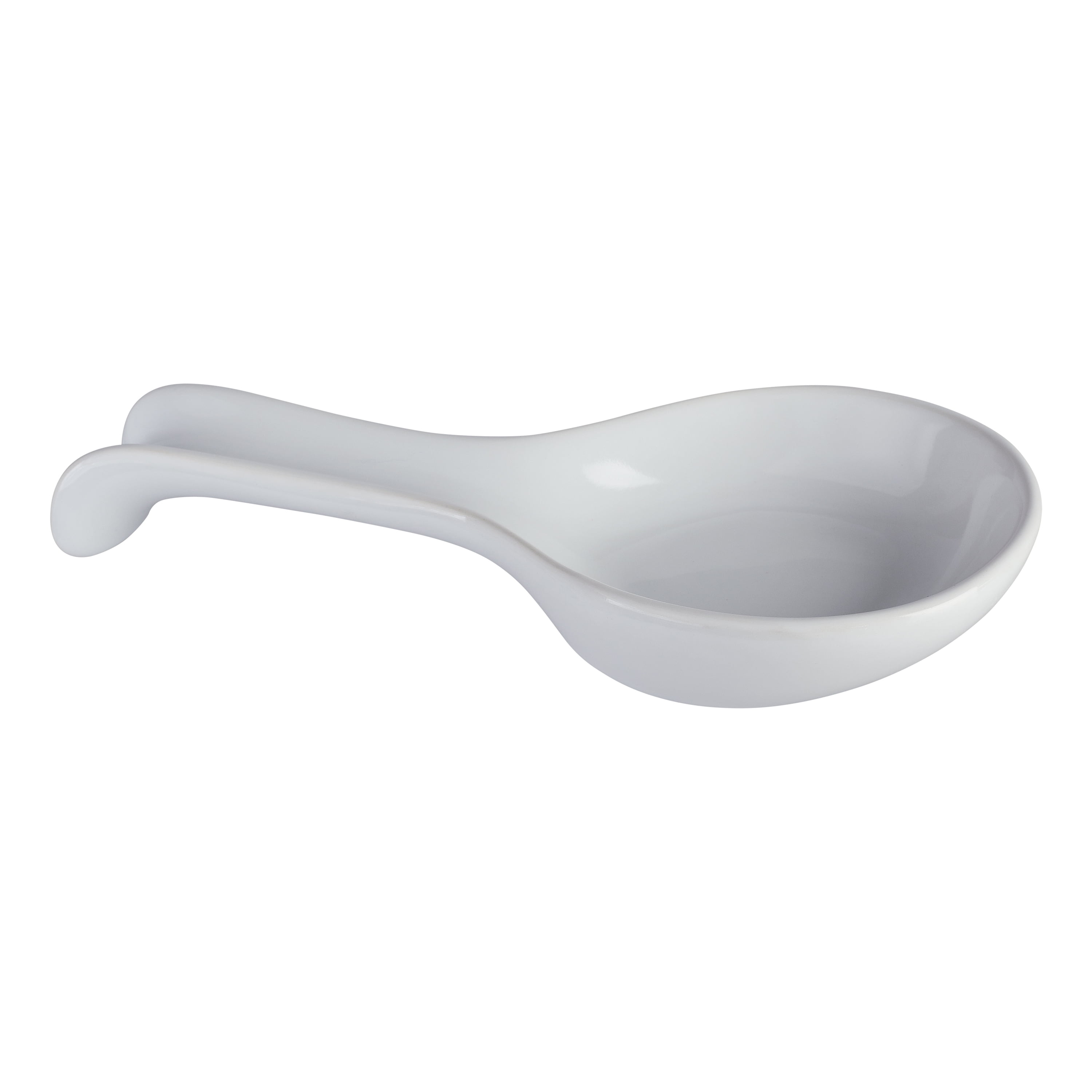 Mainstays Glazed Stoneware Spoon Rest, White