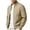 Khaki, variant on Baseball Jackets For Men Stand Up Collar Windproof Zipper Jacket with Pocket Solid Color Long Sleeved Loose Windbreaker Jacket For Commute Casual Outings