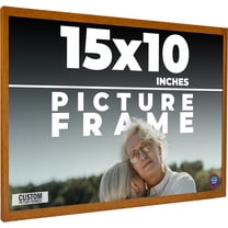 15x10 Honey Brown Real Wood Picture Frame Width 0.75 inches | Interior Frame Depth 0.5 inches |