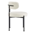thumbnail image 4 of Side Dining Chair, Set of 2, Ivory White, Fabric, Metal, Kitchen Cafe Bistro Hospitality Restaurant, Modern Contemporary HB35913, 4 of 11