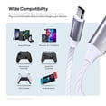 thumbnail image 6 of Powertek Light-Up USB-C to USB-C Fast Charging Cable, 60W, 5 ft, White, 6 of 7