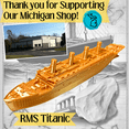 thumbnail image 5 of GoldenTanic Titanic Bath Boat And Pool Toy By TitanicToyCo, RMS Titanic Toys For Kids, Historically Accurate Titanic Toy, Titanic Ship, Titanic Cake Topper, Titanic Figurine, 5 of 6