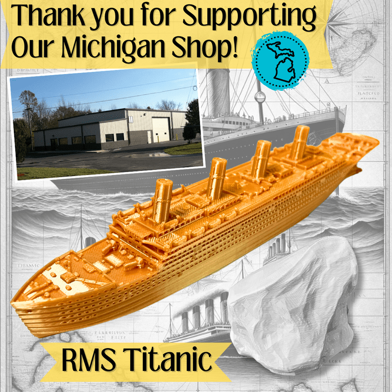 GoldenTanic Titanic Bath Boat And Pool Toy By TitanicToyCo, RMS