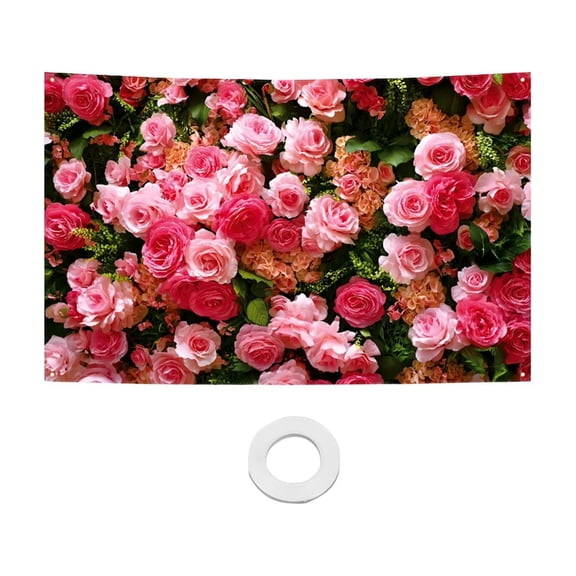 Heart Wall Decor Tapestry Valentine's Day Festival Hanging, Polyester Fabric Decoration for Living Room Bedroom, Machine Washable Home Decor, Romantic Gift Idea