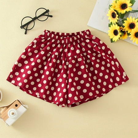 

Cathalem Girls Nylon Shorts Toddler Kids Baby Girls Jogger Shorts Summer Cotton Casual Floral Polka Dot Shorts Volleyball Girls Shorts Red 3-4 Years