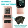 thumbnail image 5 of Entronix Wallet Case for iPhone 16e, PU Leather [6 Slots] Card Holder Flip Stand, Pink, 5 of 5