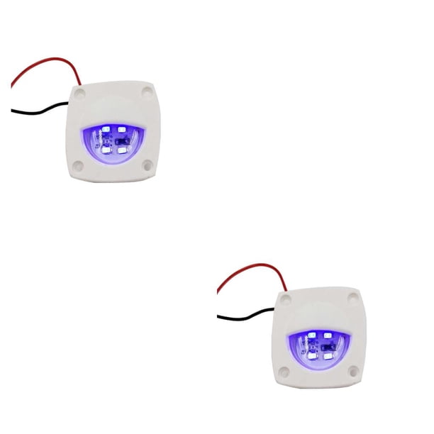 sweethay Courtesy Light Hard Shell Yacht Accessories Supplies Lamp LED Saving Lamps Wall-mounted Cabin Boat Space Replaced Hardware Bulb Blanco 2piezas sweethay CBP445969