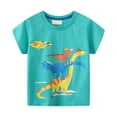 thumbnail image 2 of YUEHUA tshirt for boys Boys' Dinosaur Pattern Short Sleeved T Shirt Children's Male Baby Middle And Small Children's Short Sleeved Top Summer Children's Clothing Short Sleeved, 2 of 8