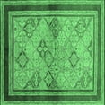 thumbnail image 1 of Ahgly Company Indoor Square Oriental Emerald Green Traditional Area Rugs, 8' Square, 1 of 4
