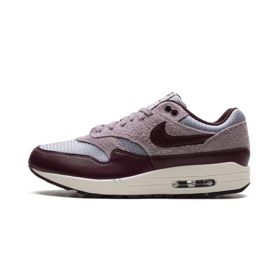 NIKE MENS Air Max 1 ESS PRM "CEMENT GREY/BURGUNDY CRUSH" FQ7327 001 FQ7327 001 from Stadium Goods