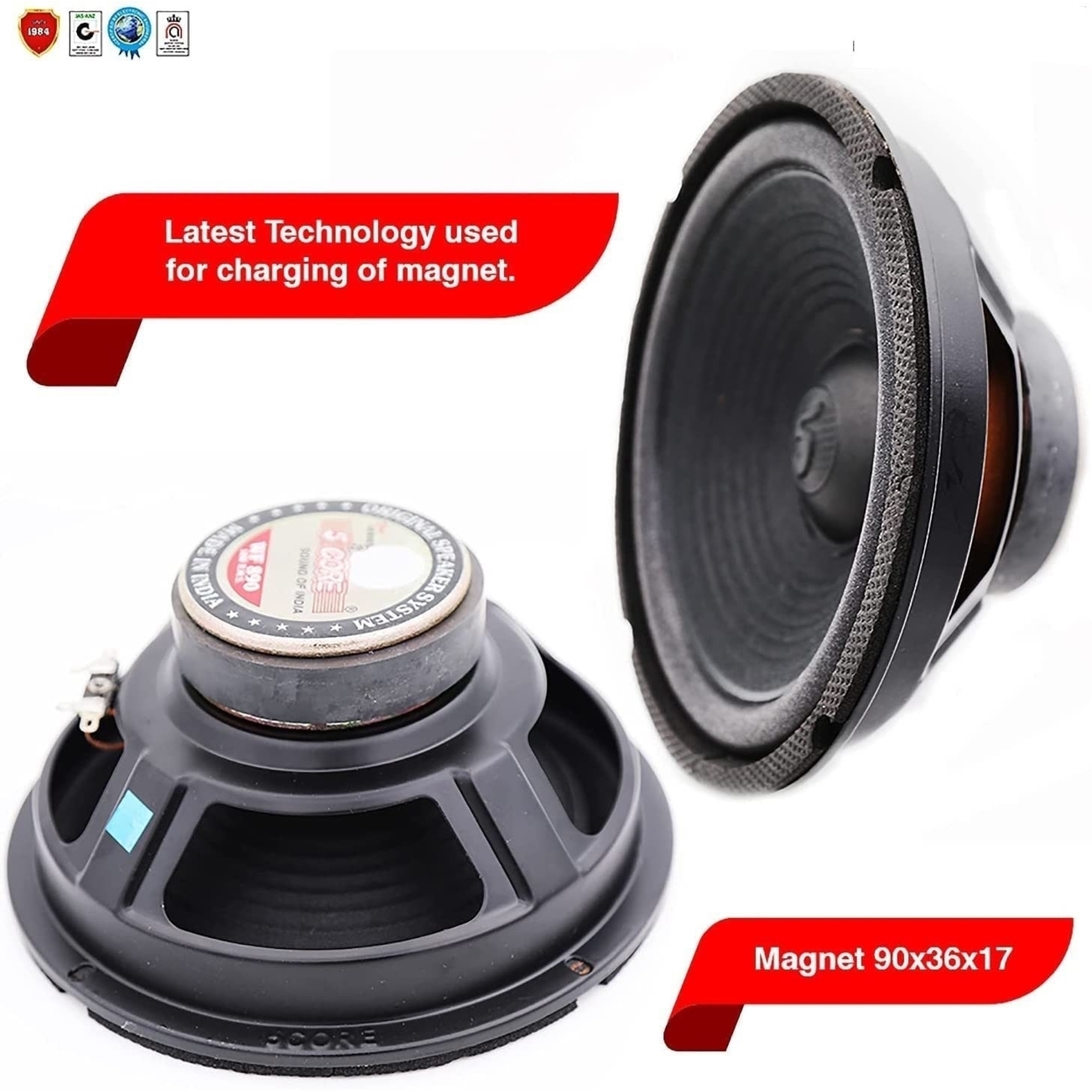 Replacement 8" Woofer Speaker 13 Oz Magnet 500W PMPO Car Home Audio STEREO 4 Ohm - image 2 of 7