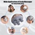 thumbnail image 4 of Electric Scalp Massager, Head Massager for Hair Growth and Stress Relax, Handheld Portable Scalp Brush and Scrubber, Head Scratcher with 96 Kneading Nodes, Dog and Cat Massager(White), 4 of 7