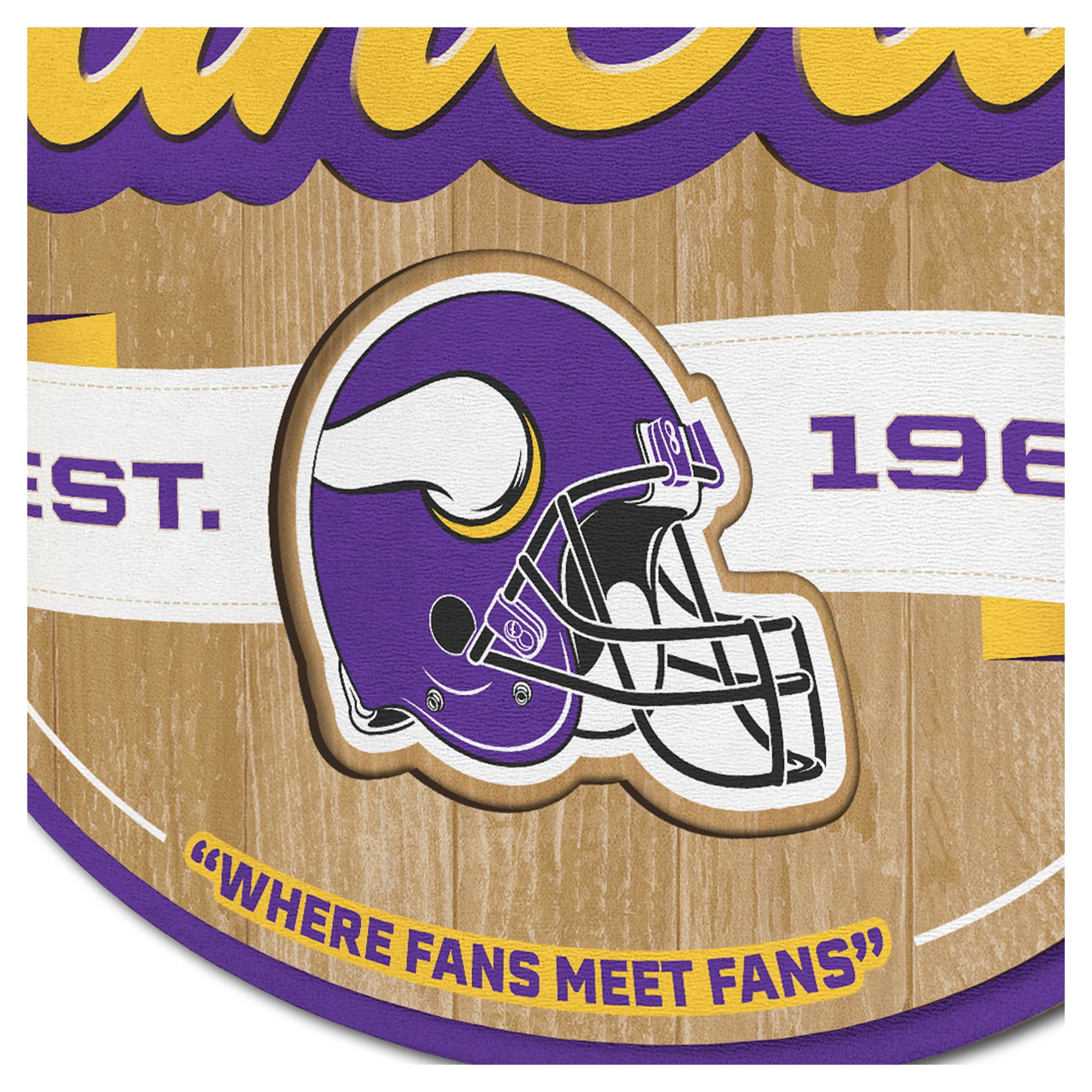 IDNA Minnesota Vikings 12.5" x 17" Fan Cave Sign