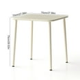 thumbnail image 3 of 27" Outdoor Heavy-Duty Metal Dining Table, All-Weather Patio Balcony Table, Garden Waterproof Table for Backyard, Garden, Deck, Porch, Indoor, Outdoor, Retro White, 3 of 10