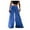 Navy, variant on Hfyihgf Women's Summer Beach Linen Cotton Pant Boho Elastic High Waisted Flowy Ruffle Tirered Wide Leg Palazzo Pants(Navy,XL)