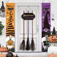 thumbnail image 2 of Halloween Decorations - Halloween Decor - Broom Parking Sign with 3 Wooden Witches Brooms - Broom Parking Only Cute Decoration for Front Porch Wall Decor Home Office Indoor, 2 of 8