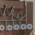 thumbnail image 6 of Over the Door Hooks, 1-pack White Metal Hanging Organizer with U-shaped Coat Hooks, No Drill Llation & Space Saving Design for Bedroom, Kitchen, and Entryway Storage Solutions,Vsgery, 6 of 6