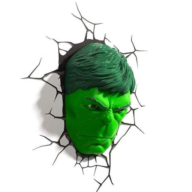 Avengers Series 3d Marvel Living Room Creative Night Light Lámpara de pared Led The Face Of Hulk Kuyhfg Bienvenido a Kuyhfg