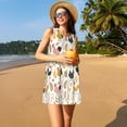 thumbnail image 3 of Daiia Cartoon Chickens Print Women's Dresses 2025 Trendy Short sleeve Dresses Casual Baggy Flowy Maxi Sun Dresses, 3 of 7