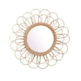 thumbnail image 2 of Espejo colgante de 40 cm con diseño de girasol de ratán circular, espejo de pared decorativo de mimbre estilo bohemio, espejo de maquillaje para tocador., 2 of 8