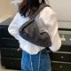 thumbnail image 5 of Bolsos con asa superior para mujer, bolso de hombro con cadena, bolso elástico de punto, bolso de tienda (negro) Likrtyny Para Estrenar, 5 of 6