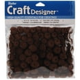 thumbnail image 2 of Darice 10174-50 Acrylic Pom Poms 0.5" 100/Pkg Brown, 2 of 2