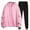 Pink, variant on Women's Hooded Zipper Sweatshirt and Pants Set Casual Comfortable Lounge Wear Two Piece Outfit Street Style Attire L Size Pink