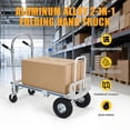 thumbnail image 5 of Kicctian Aluminum Folding Hand Truck & Heavy Duty Dolly Cart – 700LB Capacity – Convertible Utility Trolley – 10" Wheels – Ideal for Warehouse, Office, Construction, Factory, 5 of 8