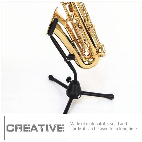 FUTUREORYY 1 Pc Triangular Base Durable Saxophone Tripod Stand Ergonomic Folding Design Stable Support Compact Storage