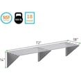 thumbnail image 2 of Express KitchQuip Stainless Steel Tubular Wall Shelf | Appliance & Equipment Metal Shelving | Kitchen, Restaurant, Garage, Laundry, Utility Room | NSF Certified | (72" Long x 18" Deep), 2 of 4