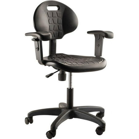 UPC: 0604747891039 | National Public Seating 16-21 in. Polyurethane Task Chair with Arms  Black