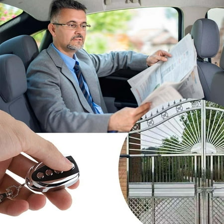 Solar Powered Gate Opener EOTVIA Gate Opener, Swing Gate Opener Kit,24V Auto Electric Powered Swing Gate Opener Kit With 2 Remote Control ()