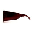 thumbnail image 4 of Lunettes de Soleil Rétro à Monture Plate à Lentille Océanique, Uniques, Épaisses, Temple de Mafioso, Rouge Noir Rose, 4 of 4