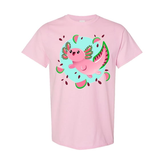 Inktastic Watermelon Axolotl T-Shirt