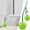Green, variant on Cherry Shape Toilet Brushes with Holder Bowl Long Handle, Household Bathroom Cleaning Tool Cleaner and Base for Storage Organization