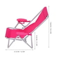 thumbnail image 3 of SHISUYAN Chaise Longue Mini Jouet en Tissu Oxford Petite Simulation Chaise de Plage Pliante Réglable Jouet pour Maison Modèle Accessoires de Maison de Poupée, 3 of 8