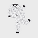 thumbnail image 1 of PatPat Pijamas de bambú para bebés y niños pequeños con estampado infantil (conjunto de 2 piezas apretadas), 1 of 3