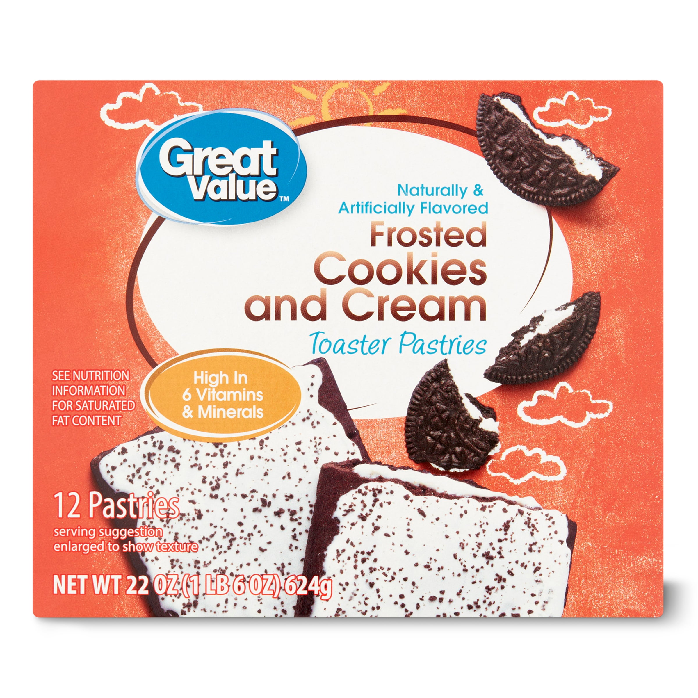 Great Value Frosted Toaster Pastries, and Cream, 22 oz, 12 Count - Walmart.com